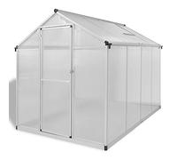Serra con fondamenta rinforzata in alluminio, 4,6 m², resistente ai raggi UV, con ventilazione e isolamento termico, per giardino, balcone, terrazza, per coltivare pomodori, erbe, verdure
