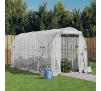 vidaXL Serra con Telaio in Acciaio Bianco 8 m² 4x2x2 m