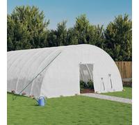 vidaXL Serra con Telaio in Acciaio Bianco 84 m² 14x6x2,85 m