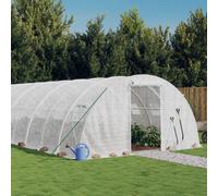 vidaXL Serra con Telaio in Acciaio Bianco 88 m² 22x4x2 m