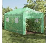 Serra con telaio pop-up, tunnel pieghevole per piante, per giardino e terrazza, 290 x 580 x 315 cm, telaio in ferro con copertura in polietilene