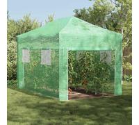 Serra con telaio pop-up verde ferro, 280 x 410 x 315 cm, serra resistente alle intemperie con pellicola per giardino, balcone, terrazza, aiuola, coltivazione, svernamento, protezione e ventilazione