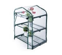 VERDELOOK | Serra Rettangolare a 2 Ripiani Senza Ruote con Telo Trasparente in PVC, 69x49x92 cm, Serra da Giardino e Balcone, per Protezione Piante, Invernale, per Giardinaggio