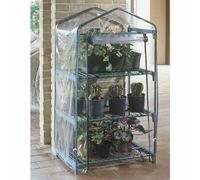 Serra da balcone giardino per piante fiori in vaso ripiani rete e telo copertura
