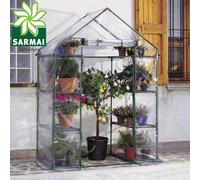 Serra da Balcone Giardino Terrazza Optima Acciaio 8 Ripiani Telo PVC e Cerniera
