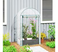 Serra da Balcone per Orto con Porta a Cerniera Avvolgibile e Sacco per Piante, Serra da Giardino in Acciaio e Plastica, per Piante, Fiori e Verdure, 89x50x152 cm, Trasparente Descrizione:Rivoluziona i