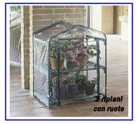 Serra da Balcone Terrazzo Giardino Con Ruote Per Piante Fiori con 2 3 4 Ripiani