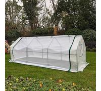 Serra da esterno resistente per il clima invernale, tubo di ferro da 16 mm, connettori in plastica, ideale per piantine e verdure