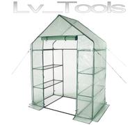 SERRA DA GIARDINO A CASETTA BALCONE TELO PIANTE FIORI 8PIANI 143X73X195cm