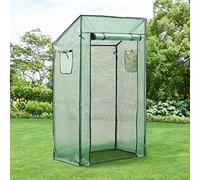 Serra da Giardino/Balcone per Coltivazione Piante (LxPxA): 100 x 60 x 143-174 cm Copertura in PE Verde, Telaio in Acciaio