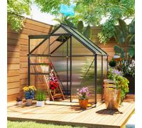 Serra da Giardino con Porta a Battente 192.5x131x200 cm Grigio VivaGarden