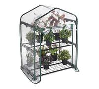 Serra da Giardino e Balconi con copertura in PVC impermeabile per Orti, Piante e fiori (2 Ripiani - 69x49x92H cm)