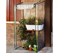 SERRA DA GIARDINO PER FIORI PIANTE SENZA RIPIANI IN ACCIAIO PVC cm 100X70X190