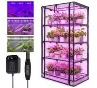Serra da interno con luci di crescita, mini serra a 5 livelli | Walk-in Green House per piante in crescita, partenza dei semi, vassoio per semi