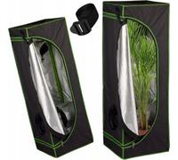 Relaxdays Tenda per Coltivazione Idroponica, Serra per Piante da Interno, Telo Riflettente HLP: 120x40x40 cm, Nero Verde