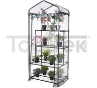 SERRA GIARDINO BALCONE PIEGHEVOLE TELO PIANTE FIORI 4PIANI 2+2 69X49X157cm