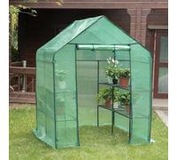 Serra in polietilene 143x143x195 cm PE Semitrasparente Serra di pomodoro Telone Resistente alle intemperie Impermeabile Giardino Pianta Casa