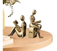 Serra Livre Per Ripiani Decorativi, Serre Di Libri Pesanti Per Scaffali, 2 Supporti Per Serra Decorativi Con Disegno Di Figure Astratte, Supporti Robusti Per Scaffali, Al