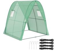 Serra Outsunny con porta avvolgibile, 2 finestre, serra in film d'acciaio resistente all'inverno, serra per balcone, giardino, casa per pomodori 180 x 180 x 200 cm, serra per pomodori, ortaggi, fiori,