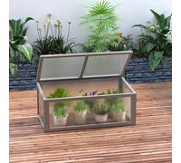Serra Outsunny con struttura fredda e coperchio Legno Grigio