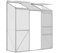 Serra Outsunny, serra con porta scorrevole, lucernario incernierato, casa per pomodori, casa per piante da giardino, in policarbonato e alluminio, argento, 192 x 68 x 196 cm