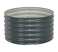 Serra per balcone, aiuola rialzata da giardino, 80 x 80 x 44 cm, in acciaio zincato, per giardini, terrazze, prati