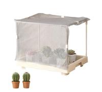 Serra per interni - Mini serra | Casa da fabbrica portatile | Kit di verdure in resina PP | Protezione invernale Urban Farming Tool per appartamenti terrazze giardinaggio (bianco/nero)