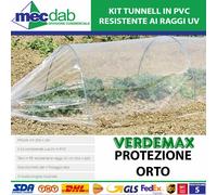Serra Per Orto Con Tunnel In PVC 300 x 120 Cm Verdemax Telo Per Ortaggi