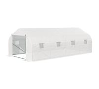 Serra per Piante Verticale 4 Ripiani 6x3x2m Rivestimento in PE Bianco