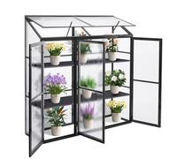 Serra per pomodori e verdure, design compatto con 3 ante per un facile accesso, ideale per rifugio per piante da giardino