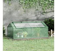 Serra Piccola per Giardino e Balcone con Finestre e Copertura in PE, 180x90x70cm, Verde