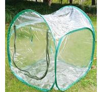 Serra pop-up in PVC con porta arrotolabile e cerniera, non richiede montaggio, adatta per piante e fiori