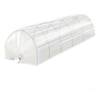 Serra portatile a doppia protezione e tunnel ombreggiante per piccoli giardini, con materiale PE traspirante e telaio flessibile di facile installazione (pellicola in PE)