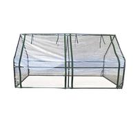 Serra PVC/Acciaio Gardiun Leaf Orizzontale 180x90x90 cm Verde con Doppia Porta con Cerniera