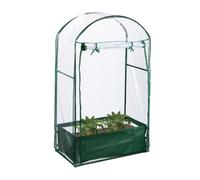 Relaxdays Serra da Balcone e Giardino, Sacco per Piantare, 153x89x49 cm, in PVC, Telaio in Acciaio, Trasparente Verde
