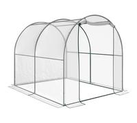 Serra Tunnel Da Giardino, Serra Da Balcone Per Piante E Orto Con Copertura In Pvc, Porta Avvolgibile E Telaio In Acciaio, 2x2.5x2m