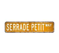 Serrade Petit Cartello stradale di avvertimento con animali in metallo, 10,2 x 45,7 cm, personalizzabile, resistente alle intemperie, decorazione moderna per uomo, grotta, garage, bar e pub