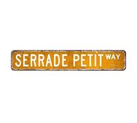 Serrade Petit Street Sign Zoo Targa in metallo 7,6 x 45,7 cm personalizzata facile da montare cartello in alluminio rustico da parete decorazione per casa, bar, cucina, pub, grotta degli uomini