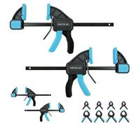 Cecotec Morsetti a Barra 12 Pezzi StrongComfort 740 Instant Evolution. Sgancio Rapido, Fino a 70kg Forza, Testa Easy-Click Bidirezionale, Acciaio Temprato, 8 Pinze, Lavora con una Massima Precisione