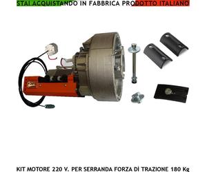 SERRANDA AVVOLGIBILE AUTOMATICA FORZA 180 KG MOTORE 220 V ELETTROFRENO SBLOCO