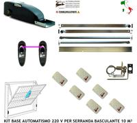 SERRANDA BASCULANTE ELETTRICA KIT BASE MOTORE 220 V COMPLETO 6 RADIOC FOTO CHIAV