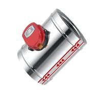 Serranda d'aria elettrica in acciaio inossidabile | Interruttore argento 80-200mm 12V 24V 220V: controllo del flusso d'aria del condotto di ventilazione HVAC(80mm Dc12v)