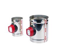 Serranda dell'aria 1 pz 220V/12V/24V in acciaio inossidabile 201 elettrovalvola motorizzata for condotto dell'aria da 4/5/6/8 pollici sfiato 63/76/80/100/125/150/200/250 mm(OD 125mm,DC12V)