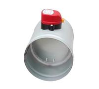 Serranda dell'aria Valvola di ritegno motorizzata con valvola di sfiato elettrica zincata for tubi da 3/4/5/6/8 pollici 80/100/125/150/200/250 mm(100mm,DC24V)