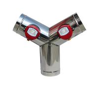 Serranda dell'aria Valvola motorizzata for registro di ventilazione in acciaio inox AC 220V, valvola for condotto dell'aria OD51mm-150mm tipo Y(OD80mm)