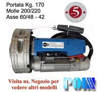 AUTOMAZIONE MOTORE PER SERRANDA SARACINESCA GARAGE 170 Kg CON ELETTROFRENO