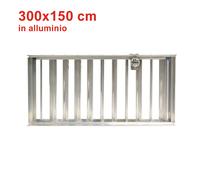 Serranda in alluminio regolabile per bocchetta 300x150 mm