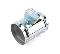 Serranda motorizzata for condotto d'aria con valvola di ritegno elettrica in acciaio inossidabile 220VAC 4 "5" 6 "con attuatore 1Nm for ventilazione 100/125/150mm(100mm,With Switch)