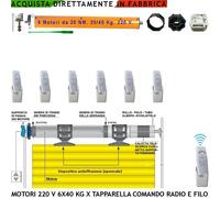 Serrande Elettriche 6 Kit L Motori 220 V 40 Kg 6 Centrali 6 Radio + 1 Rad 6 Cana