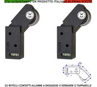Serrande Rotello 2 Sensori Rotanti Marrone Passaggio Tapparelle Allarme Scorrevo